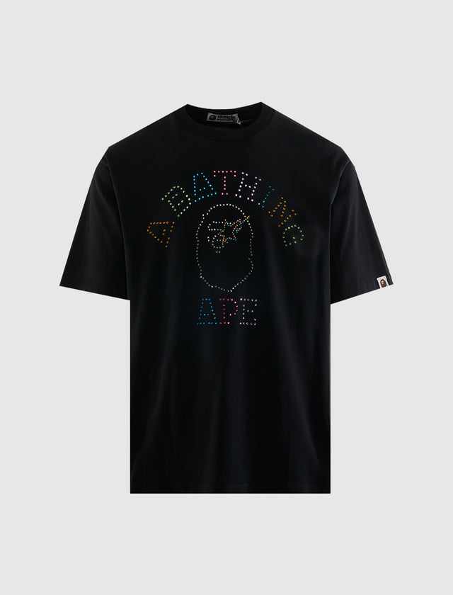 ラインストーンカレッジTシャツ
