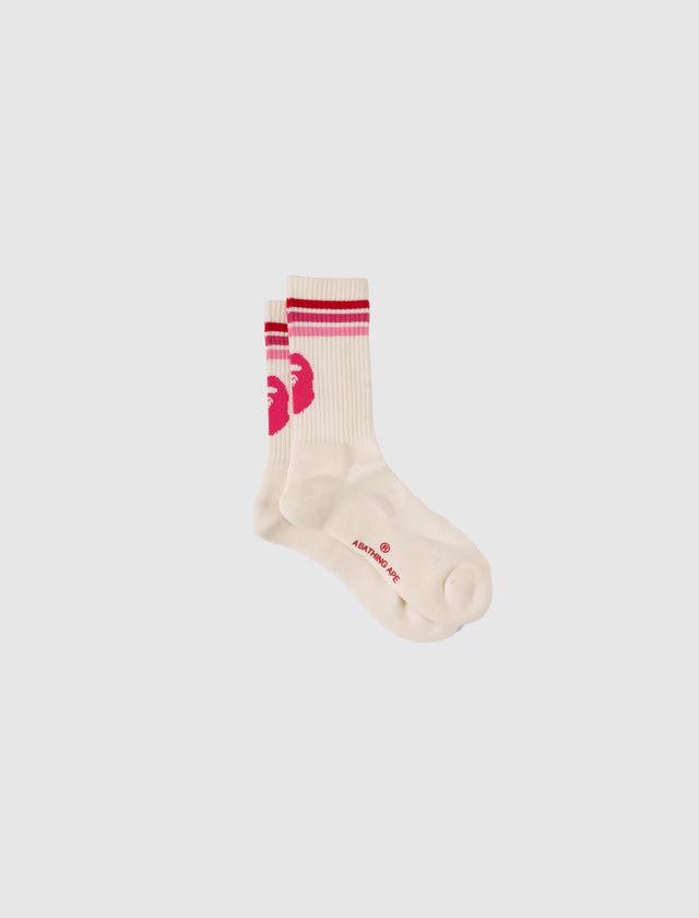 BAPE LINE SOCKS "ピンク"