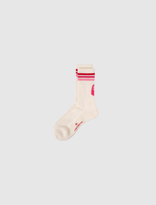 BAPE LINE SOCKS "ピンク"