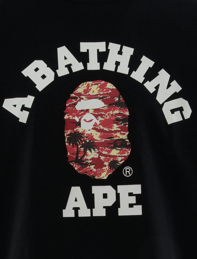 COLLEGE-T-SHIRT MIT PALMEN-CAMO