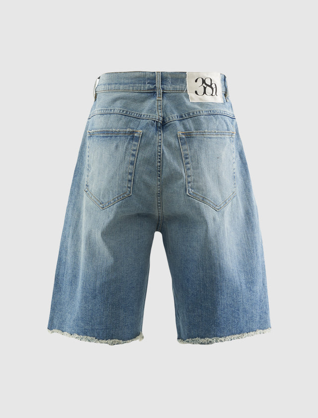 Jeansshorts mit Ölwaschung