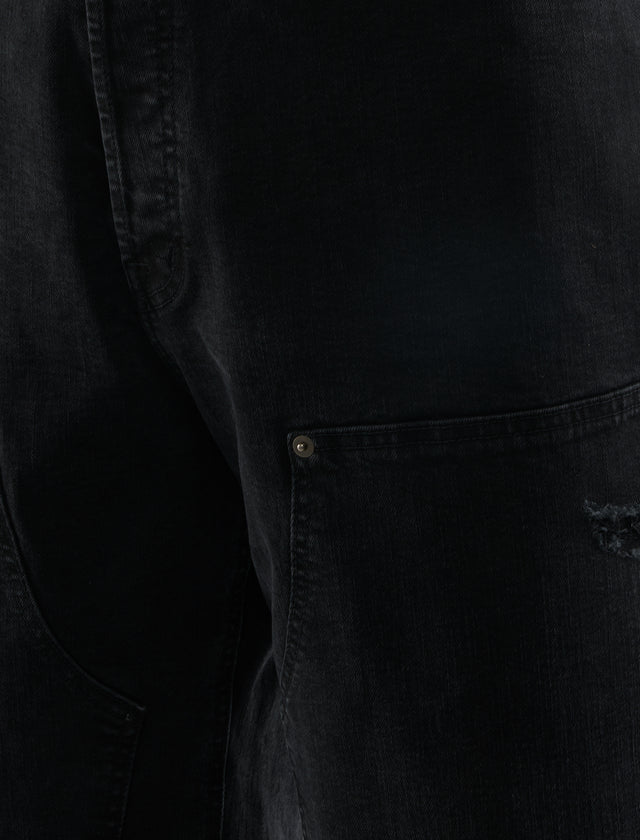 38A DOUBLE KNEE SHORTS "BLACK"