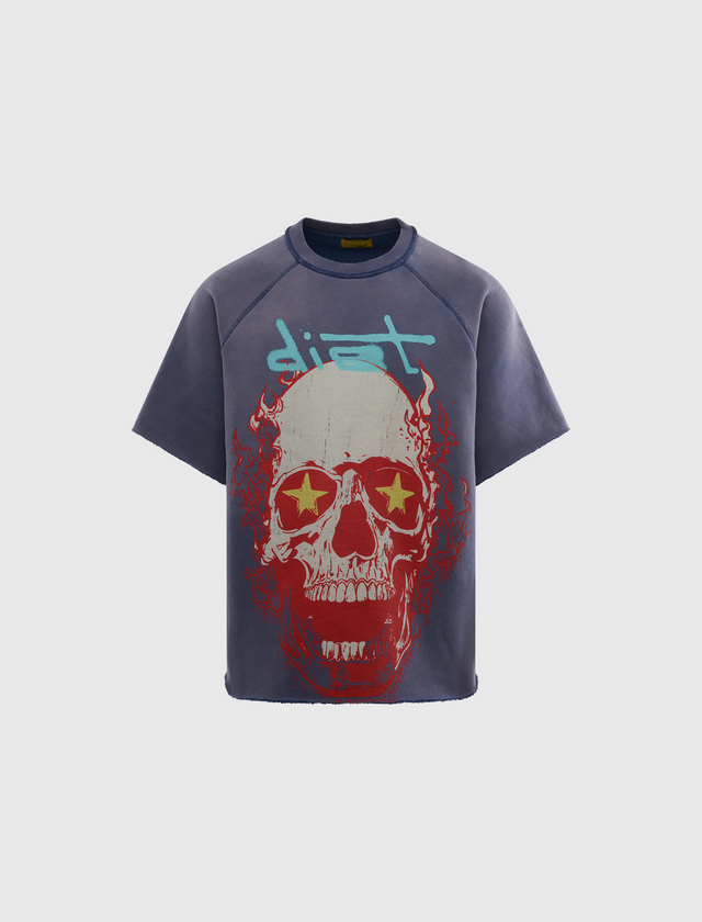 T-Shirt mit Totenkopf-Halbärmel