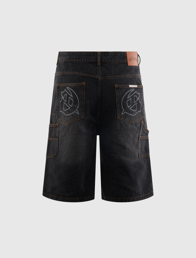 JEANSSHORT IM DOPPEL-PANEL-DESIGN