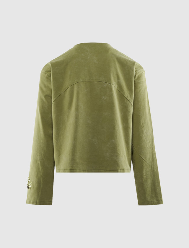 JACKE AUS GEWASCHENEM TWILL