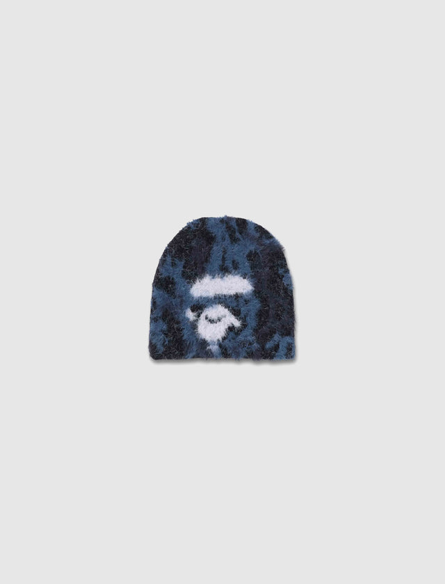 WILD LEOPARD PATTERN APE FACE KNIT CAP