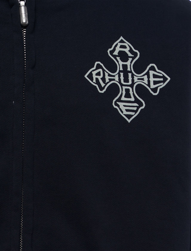 Kapuzenjacke mit Logo und Reißverschluss