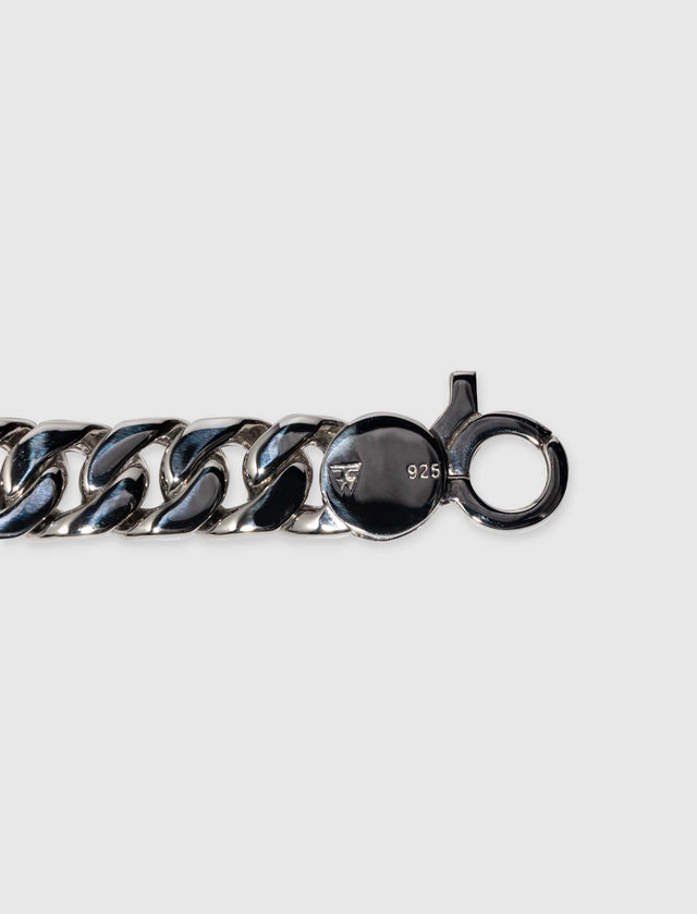 SILVER CURB 7 BRACELET