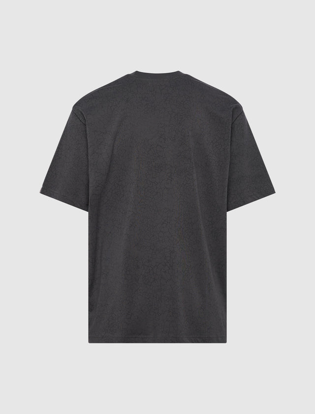 クラックプリントロゴTシャツ