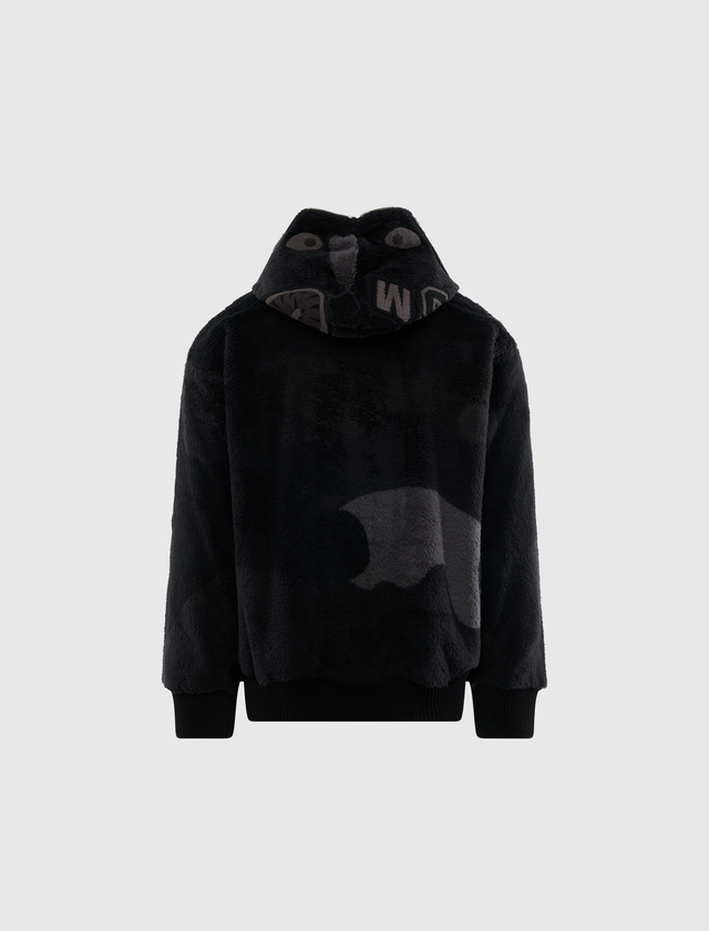 COLOR CAMO SHARK FULL ZIP SHERPA JACKET