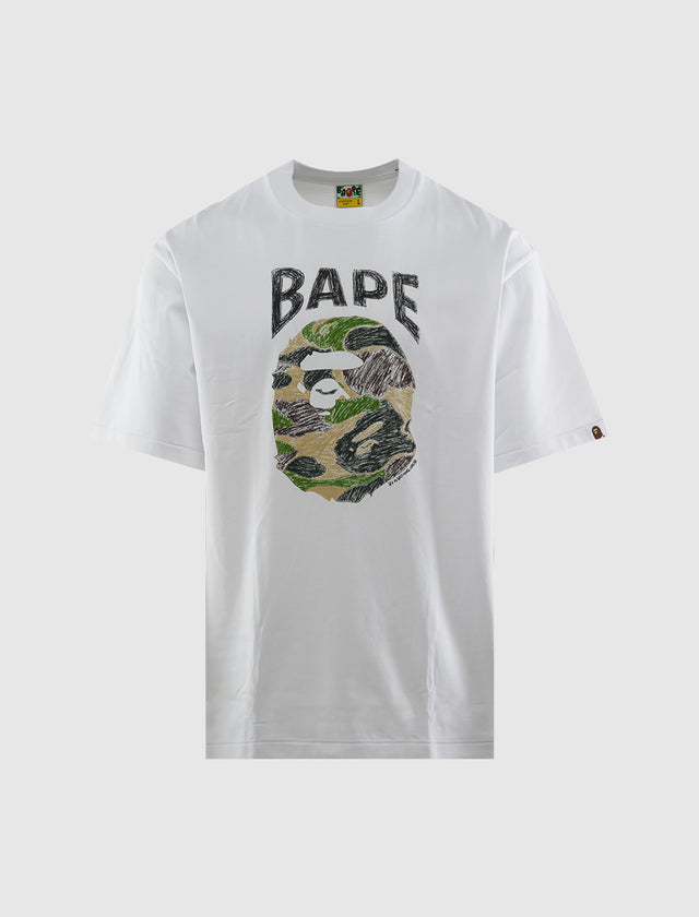 ABC CAMO HAND DRAW APE HEAD TEE