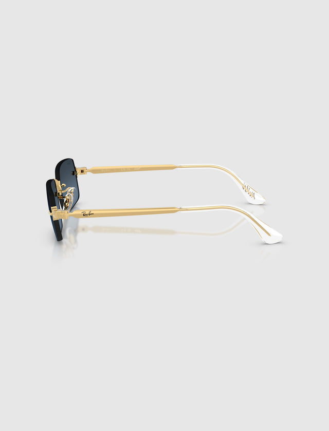 A$AP ROCKY X RAY-BAN RANDLOSE SONNENBRILLE (BLAU VERLAUF DUNKELGRAUE GLÄSER)