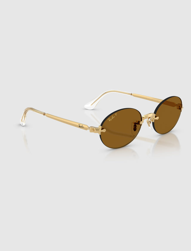 A$AP ROCKY X RAY-BAN RIMLESS SUNGLASSES (DARK BROWN LENS)