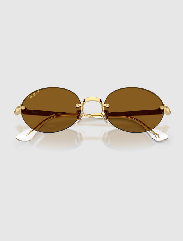 A$AP ROCKY X RAY-BAN RANDLOSE SONNENBRILLE (DUNKELBRAUNE GLÄSER)