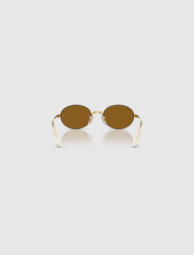 A$AP ROCKY X RAY-BAN RANDLOSE SONNENBRILLE (DUNKELBRAUNE GLÄSER)