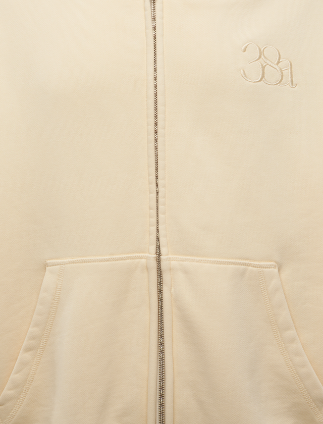 38A BRUSHED TERRY VINTAGE WASH ZIP HOODIE