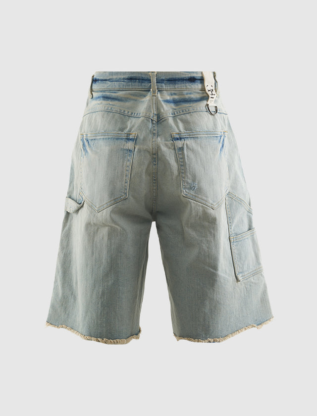 38A DOUBLE KNEE SHORTS "LIGHT WASH"