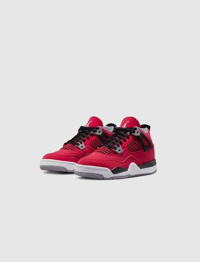 AIR JORDAN 4 RETRO "FIRE RED/WHITE" PS