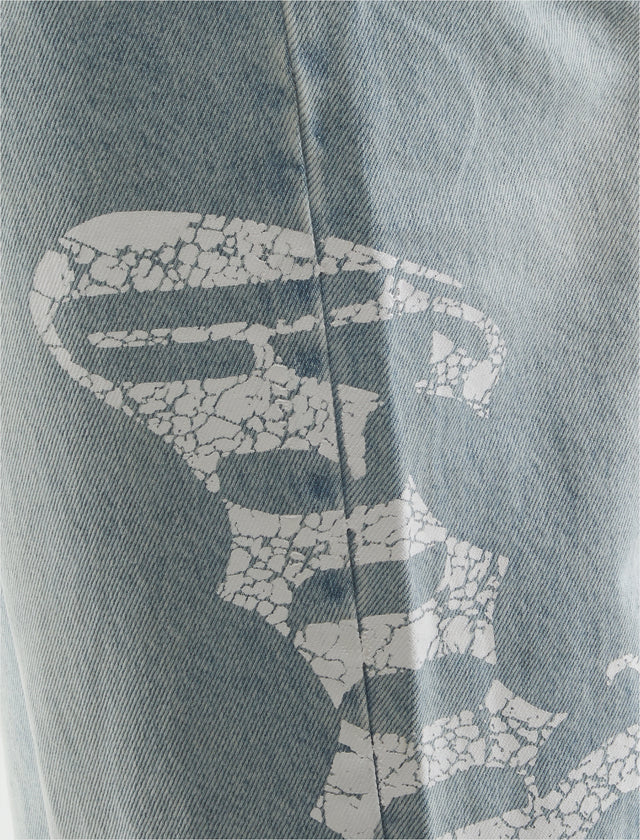 OG LOGO FLARED DENIM JEANS