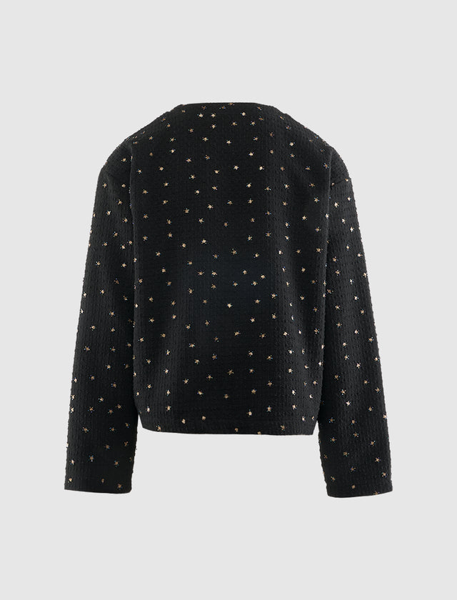 STRICKJACKE MIT PERLEN