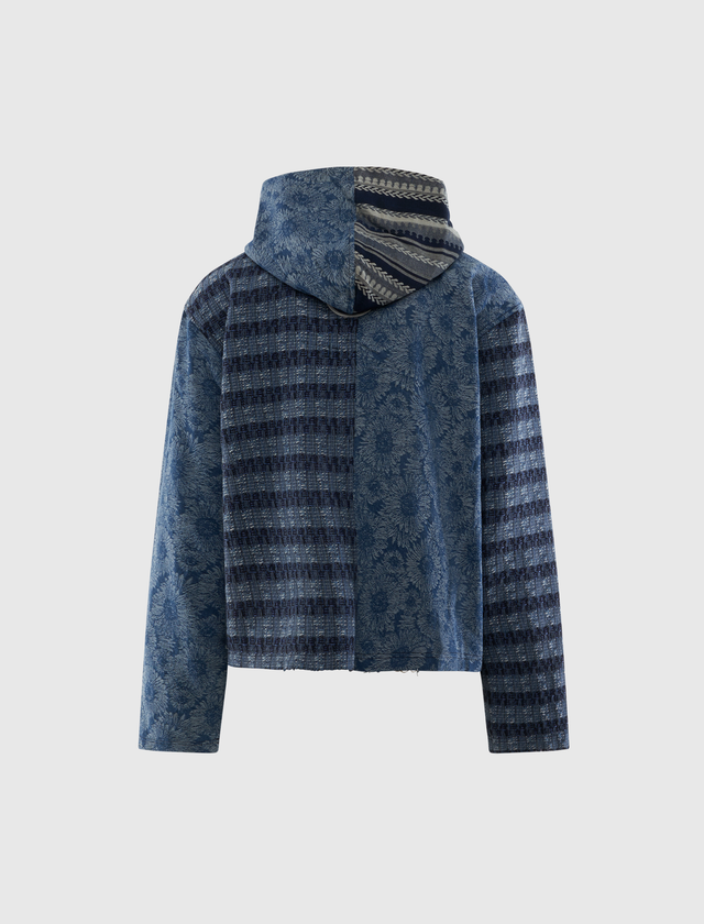 INDIGO WANDTEPPICH-HOODIE