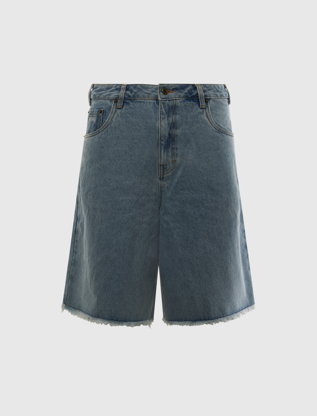 FRAYED EDGE 11" DENIM BERMUDAS