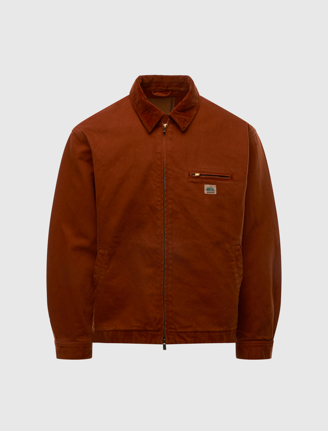 CORD COLLARED ZIP-UP JACKET